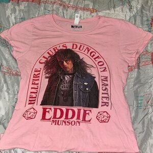 Pink Eddie Munson Dungeons and Dragons shirt kids shirt 14/16